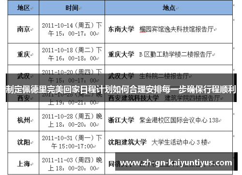 制定佩德里完美回家日程计划如何合理安排每一步确保行程顺利